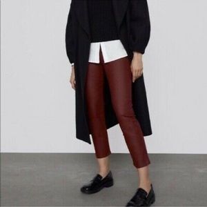 Zara High Rise Maroon Jeans